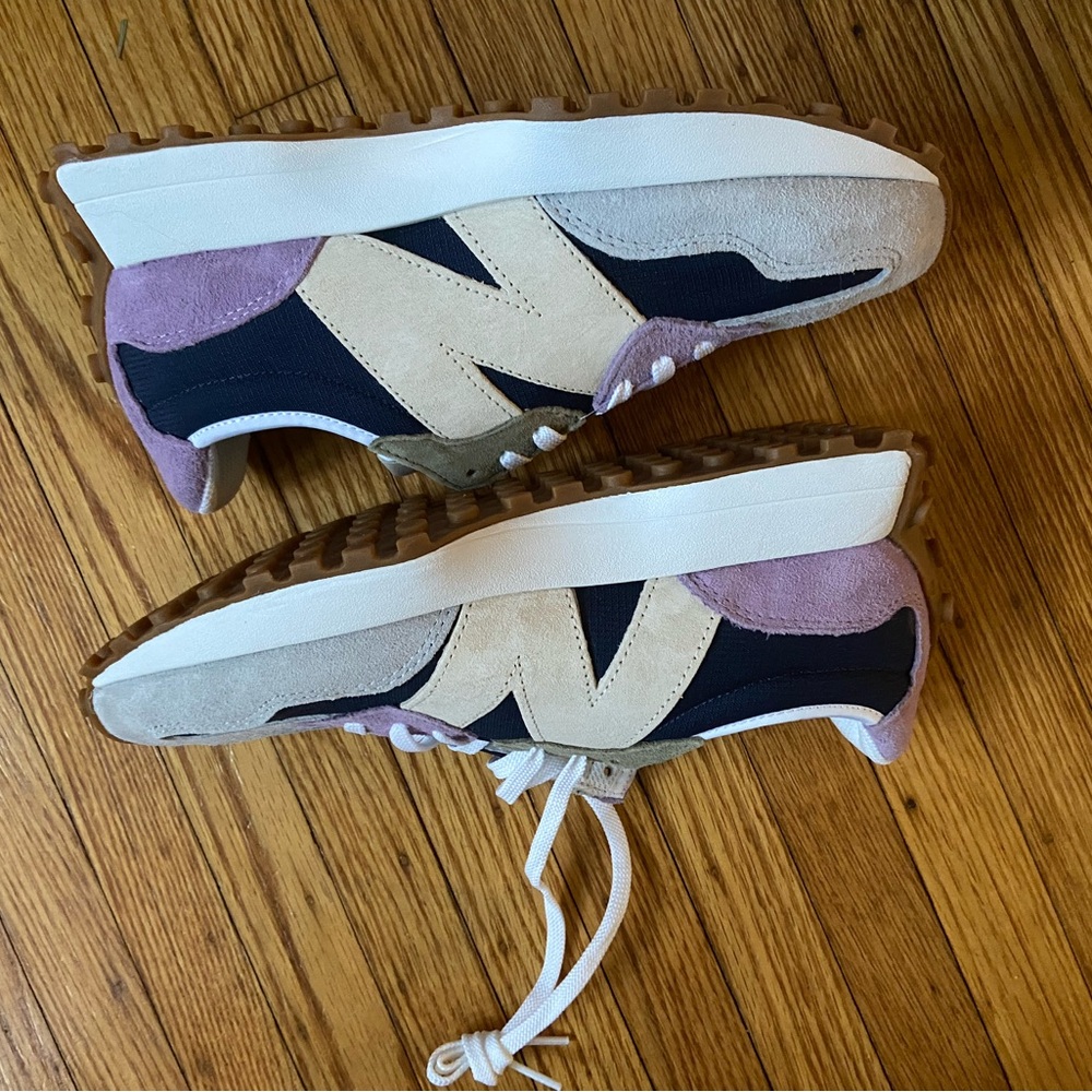 Never Worn New Balance Women's Sneakers in Cream and Purple